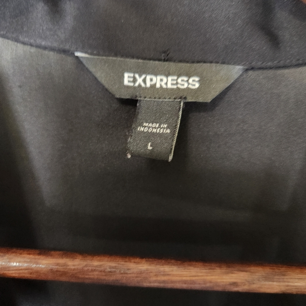 Express Black Blouse with Button Details - Picture 7 of 9